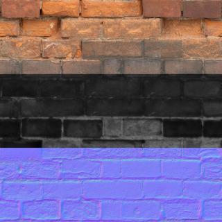 Seamless Textures of Wall Bricks + Normal & Bump Mapping